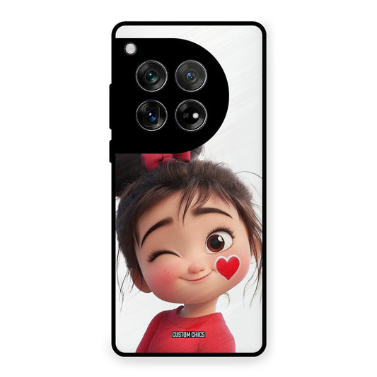 Cute Bunny Girl OnePlus 12 Mobile Back Cover - Cute PrintShield Case