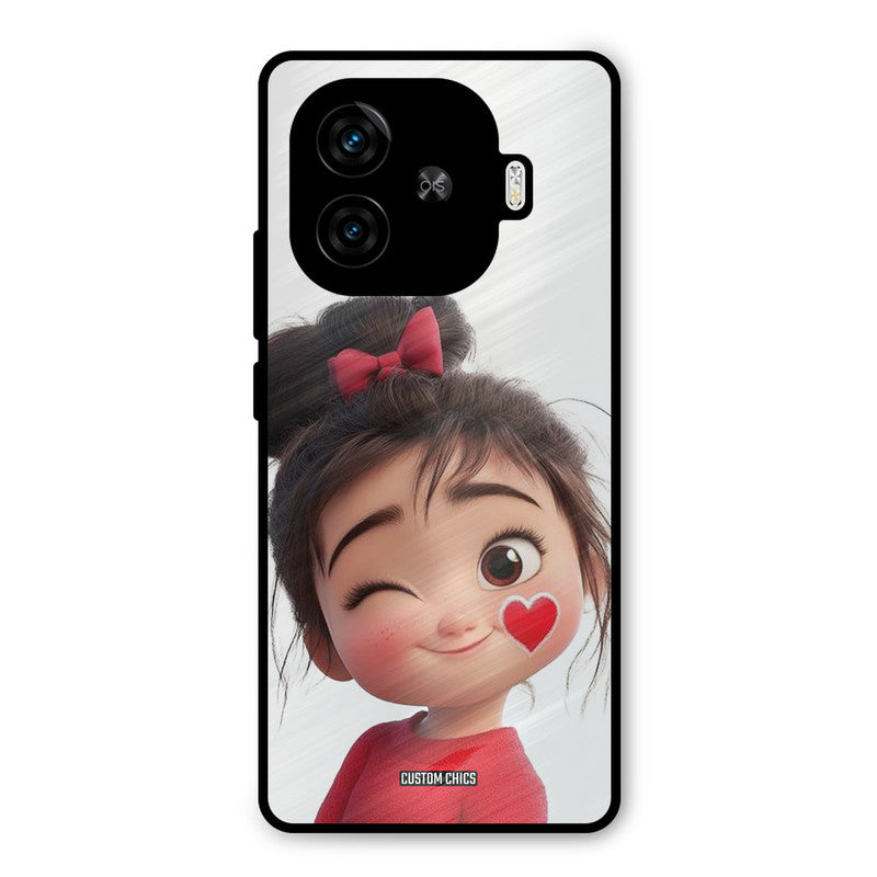 Cute Bunny Girl iQoo Z9 Turbo Mobile Back Cover - Cute PrintShield Case
