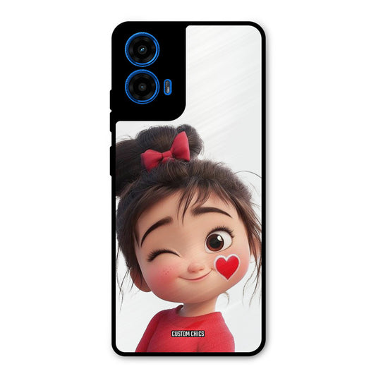 Cute Bunny Girl Moto G45 Mobile Back Cover - Cute PrintShield Case