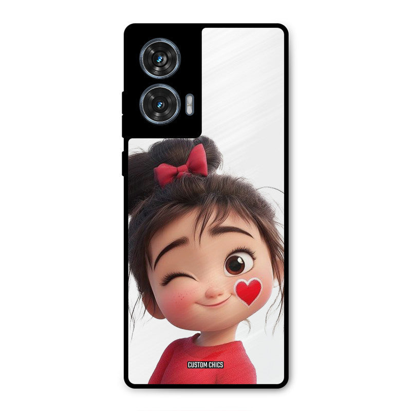 Cute Bunny Girl Moto G96 Mobile Back Cover - Cute PrintShield Case