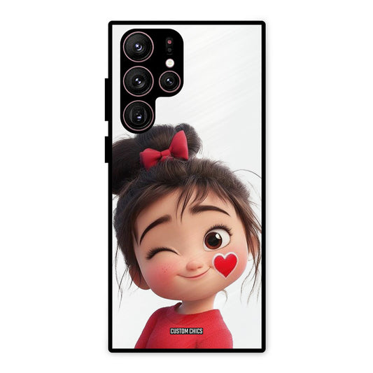 Cute Bunny Girl Samsung Galaxy S22 Ultra Mobile Back Cover - Cute PrintShield Case