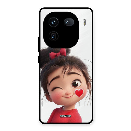Cute Bunny Girl iQOO 12 Mobile Back Cover - Cute PrintShield Case