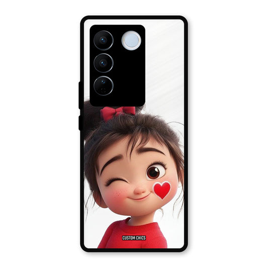 Cute Bunny Girl Vivo V27 Pro Mobile Back Cover - Cute PrintShield Case