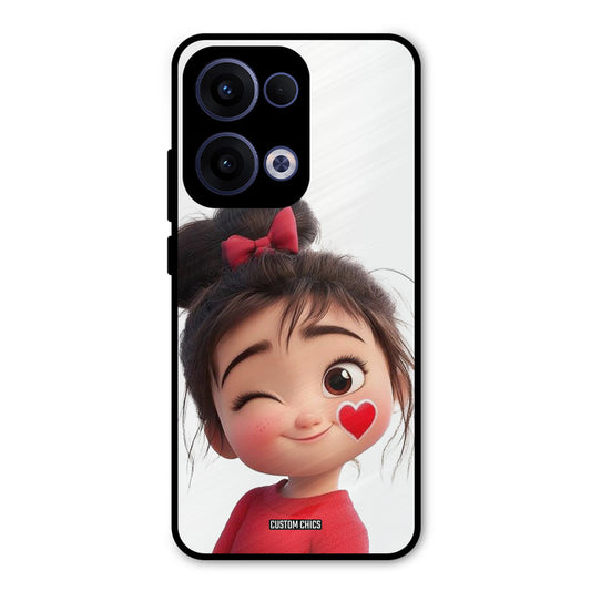 Cute Bunny Girl Oppo Reno 13 5G Mobile Back Cover - Cute PrintShield Case