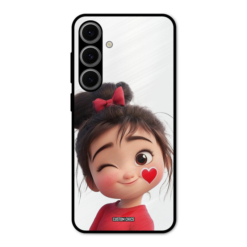 Cute Bunny Girl Samsung Galaxy S24 Mobile Back Cover - Cute PrintShield Case