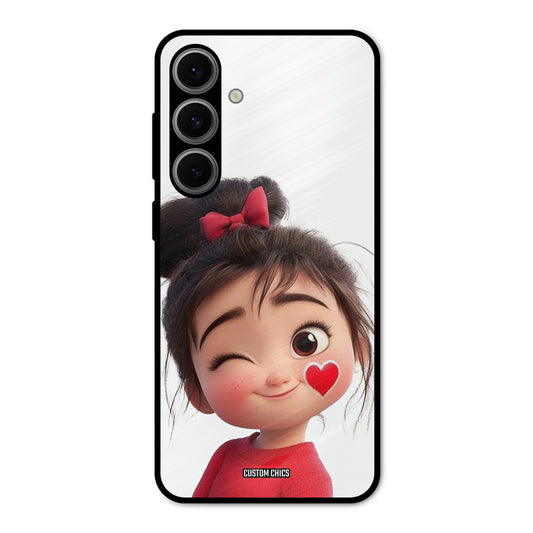 Cute Bunny Girl Samsung Galaxy S24 Mobile Back Cover - Cute PrintShield Case