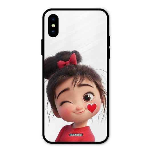Cute Bunny Girl iPhone X Mobile Back Cover - Cute PrintShield Case