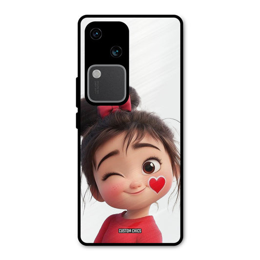 Cute Bunny Girl Vivo V30 Mobile Back Cover - Cute PrintShield Case