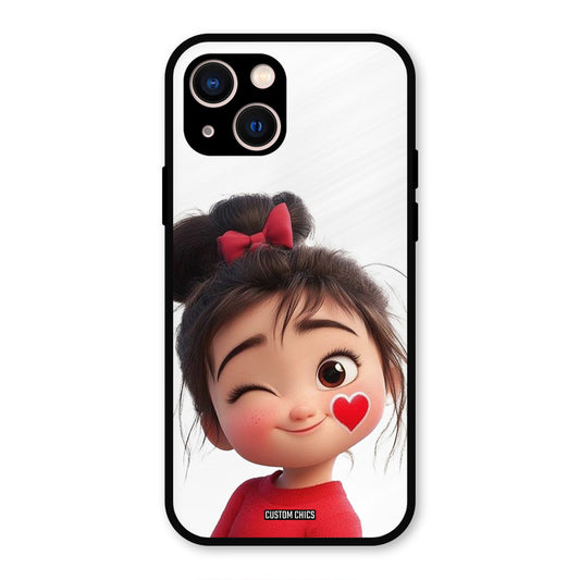 Cute Bunny Girl iPhone 13 Mobile Back Cover - Cute PrintShield Case