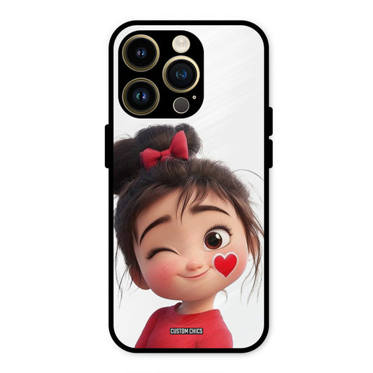 Cute Bunny Girl iPhone 14 Pro Mobile Back Cover - Cute PrintShield Case
