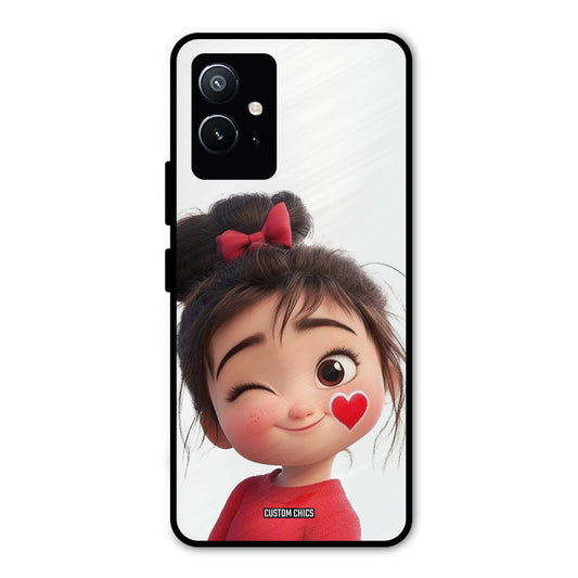 Cute Bunny Girl Vivo Y75 5G Mobile Back Cover - Cute PrintShield Case