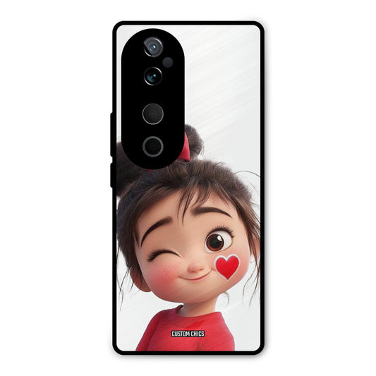 Cute Bunny Girl Vivo V40 Mobile Back Cover - Cute PrintShield Case