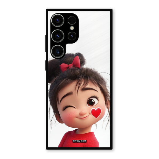 Cute Bunny Girl Samsung Galaxy S23 Ultra Mobile Back Cover - Cute PrintShield Case
