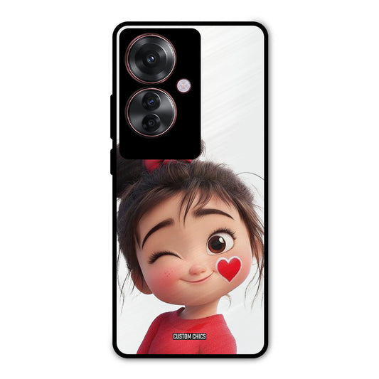 Cute Bunny Girl Oppo F25 Pro Mobile Back Cover - Cute PrintShield Case