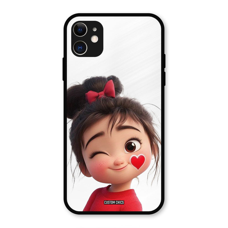 Cute Bunny Girl iPhone 11 Mobile Back Cover - Cute PrintShield Case