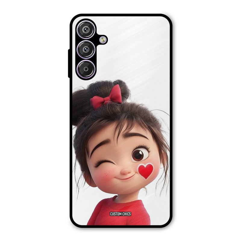Cute Bunny Girl Samsung Galaxy F15 Mobile Back Cover - Cute PrintShield Case