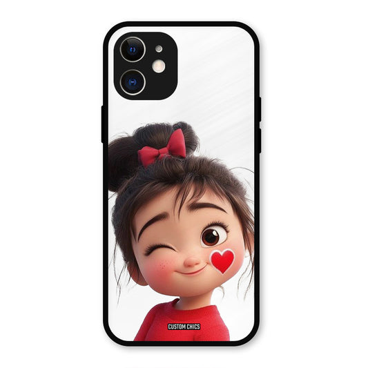 Cute Bunny Girl iPhone 12 Mobile Back Cover - Cute PrintShield Case