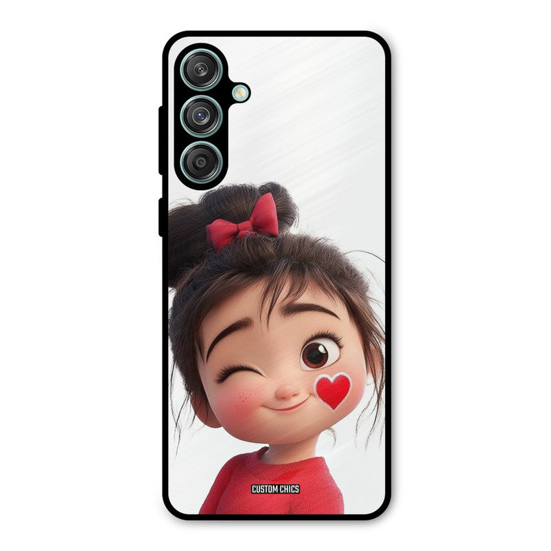 Cute Bunny Girl Samsung Galaxy M55 5G Mobile Back Cover - Cute PrintShield Case