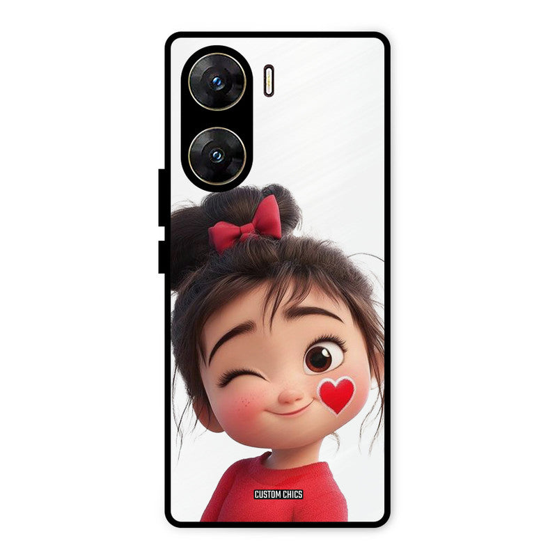 Cute Bunny Girl Vivo V29e Mobile Back Cover - Cute PrintShield Case