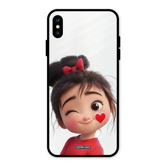 Cute Bunny Girl iPhone XS Max Mobile Back Cover - Cute PrintShield Case