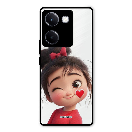 Cute Bunny Girl Vivo Y300 Plus Mobile Back Cover - Cute PrintShield Case