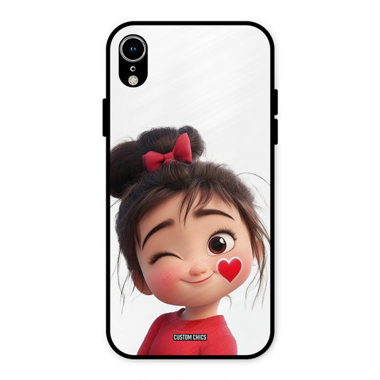 Cute Bunny Girl iPhone XR Mobile Back Cover - Cute PrintShield Case