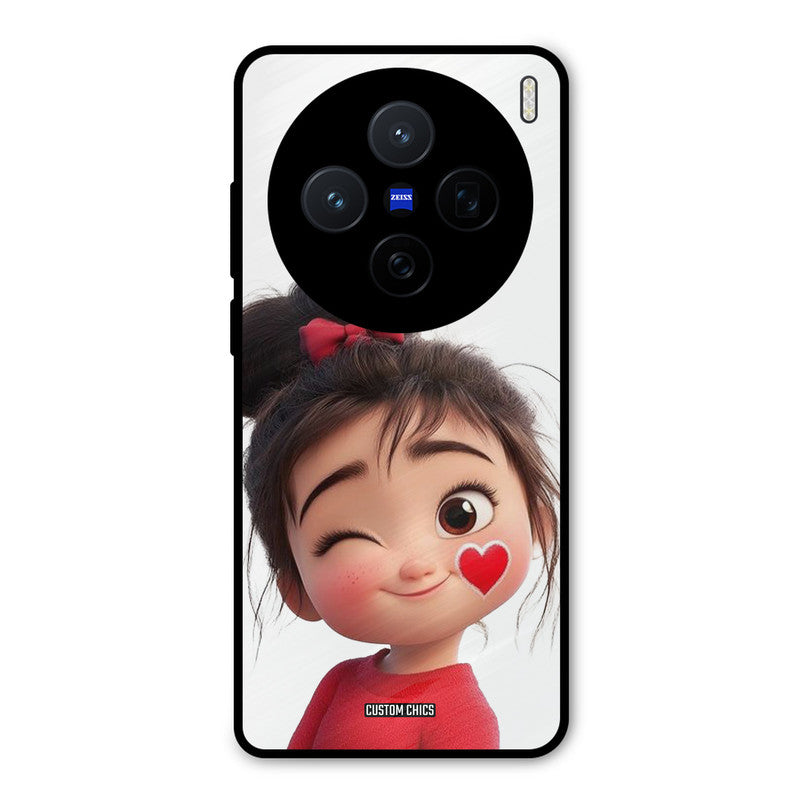 Cute Bunny Girl Vivo X200 Mobile Back Cover - Cute PrintShield Case