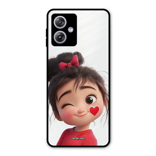 Cute Bunny Girl Moto G54 Mobile Back Cover - Cute PrintShield Case