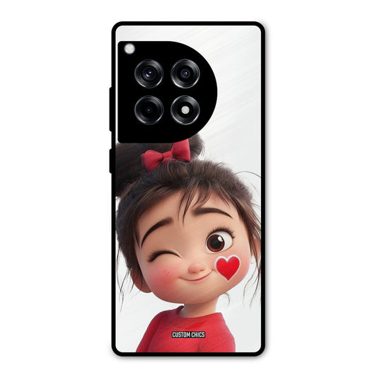 Cute Bunny Girl OnePlus 12R Mobile Back Cover - Cute PrintShield Case