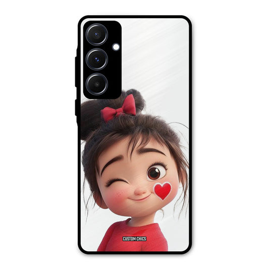Cute Bunny Girl Samsung Galaxy A55 5G Mobile Back Cover - Cute PrintShield Case