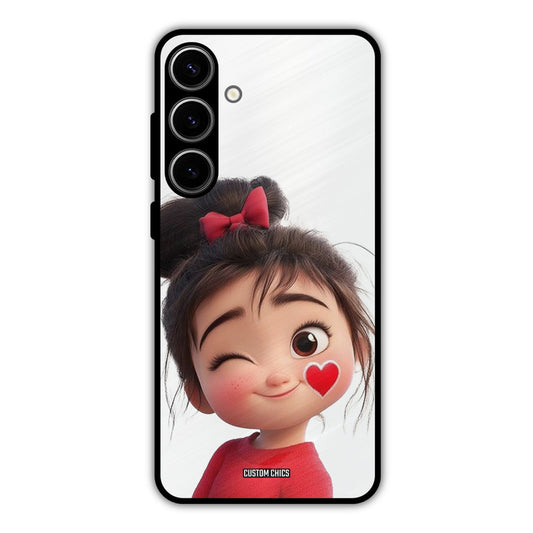Cute Bunny Girl Samsung Galaxy S24 Plus Mobile Back Cover - Cute PrintShield Case