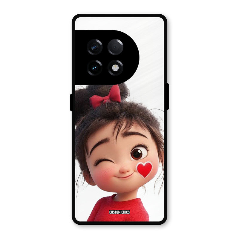 Cute Bunny Girl OnePlus 11R Mobile Back Cover - Cute PrintShield Case