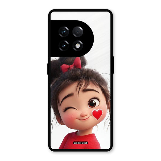 Cute Bunny Girl OnePlus 11R Mobile Back Cover - Cute PrintShield Case