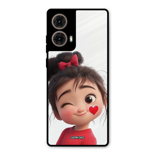 Cute Bunny Girl Moto G85 Mobile Back Cover - Cute PrintShield Case