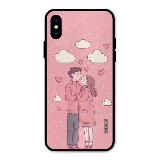 Cute Couple Together iPhone X Mobile Back Cover - Cute PrintShield Case
