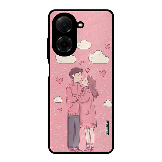Cute Couple Together Poco C71 Mobile Back Cover - Cute PrintShield Case