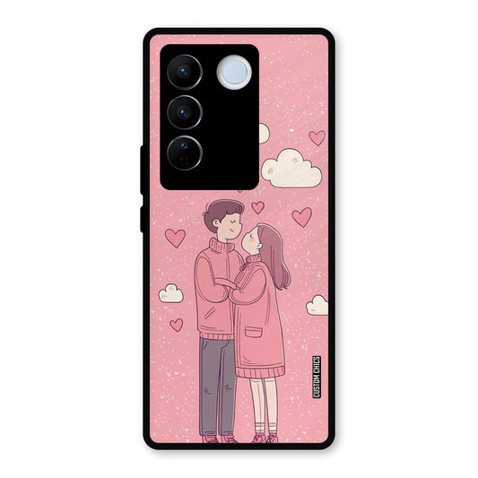 Cute Couple Together Vivo V27 Pro Mobile Back Cover - Cute PrintShield Case