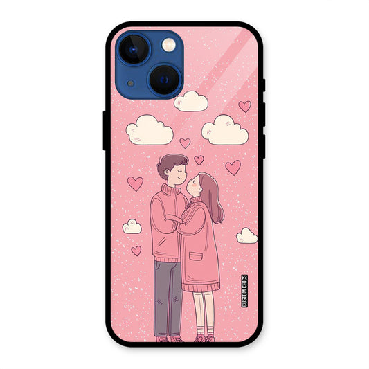 Cute Couple Together iPhone 13 Mini Mobile Back Cover - Cute PrintShield Case
