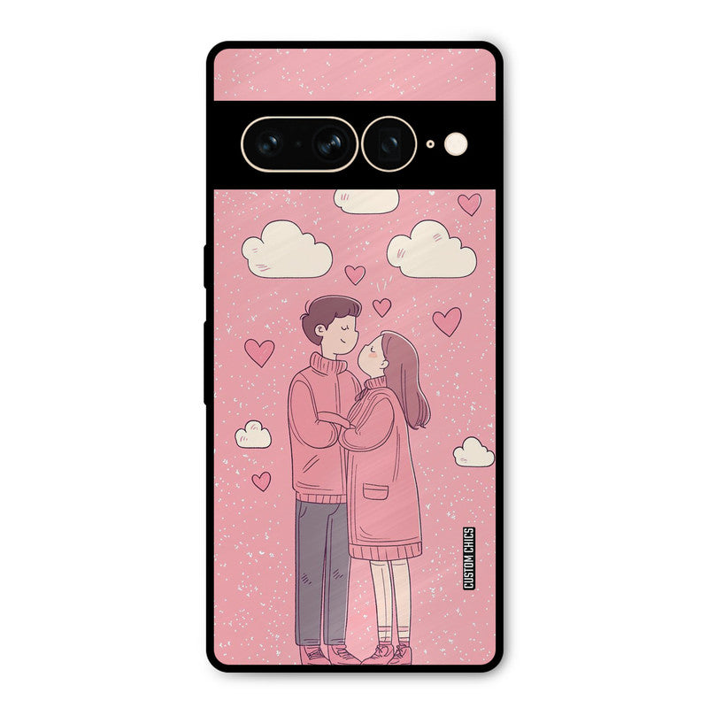 Cute Couple Together Google Pixel 7 Pro Mobile Back Cover - Cute PrintShield Case