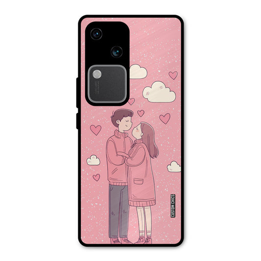 Cute Couple Together Vivo V30 Mobile Back Cover - Cute PrintShield Case