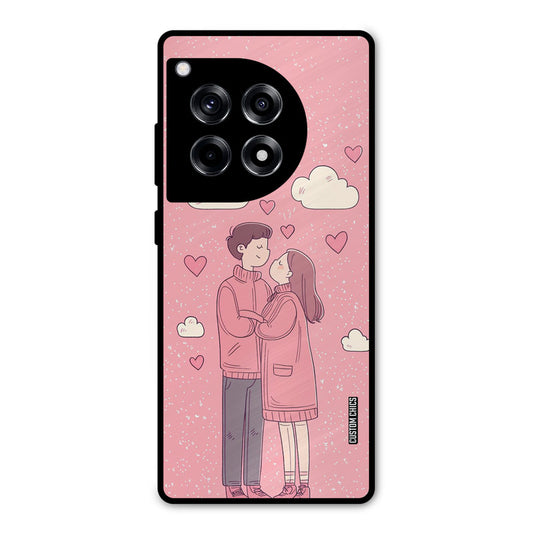 Cute Couple Together OnePlus 12R Mobile Back Cover - Cute PrintShield Case