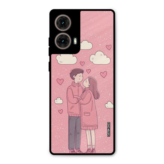 Cute Couple Together Moto G85 Mobile Back Cover - Cute PrintShield Case