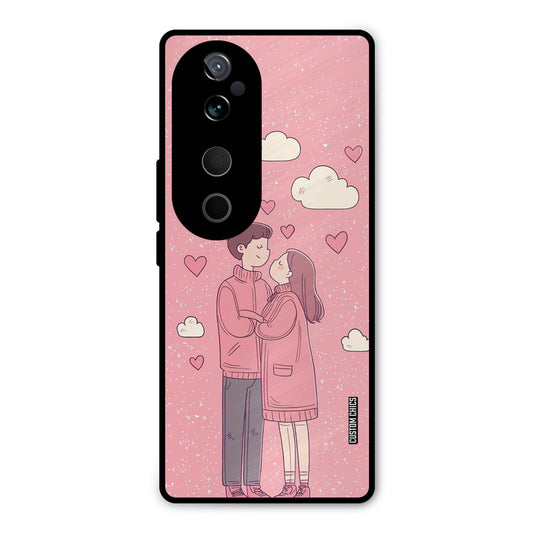 Cute Couple Together Vivo V40 Mobile Back Cover - Cute PrintShield Case