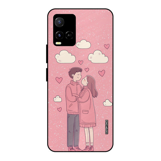 Cute Couple Together Vivo Y33s Mobile Back Cover - Cute PrintShield Case