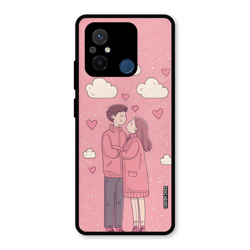 Cute Couple Together Redmi 12c Mobile Back Cover - Cute PrintShield Case