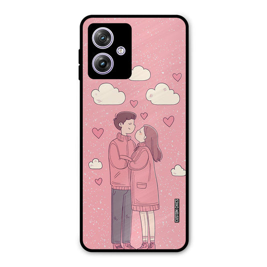 Cute Couple Together Moto G54 Mobile Back Cover - Cute PrintShield Case
