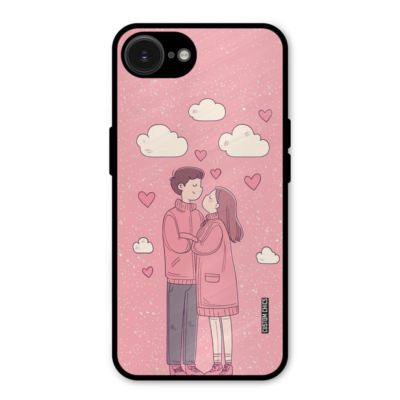 Cute Couple Together iPhone 16e Mobile Back Cover - Cute PrintShield Case