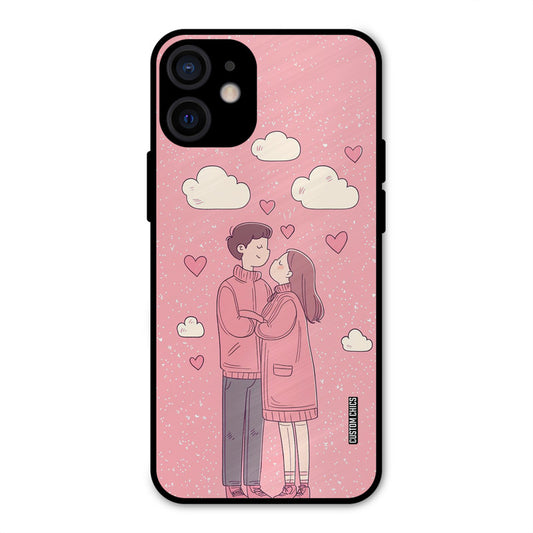 Cute Couple Together iPhone 12 Mini Mobile Back Cover - Cute PrintShield Case