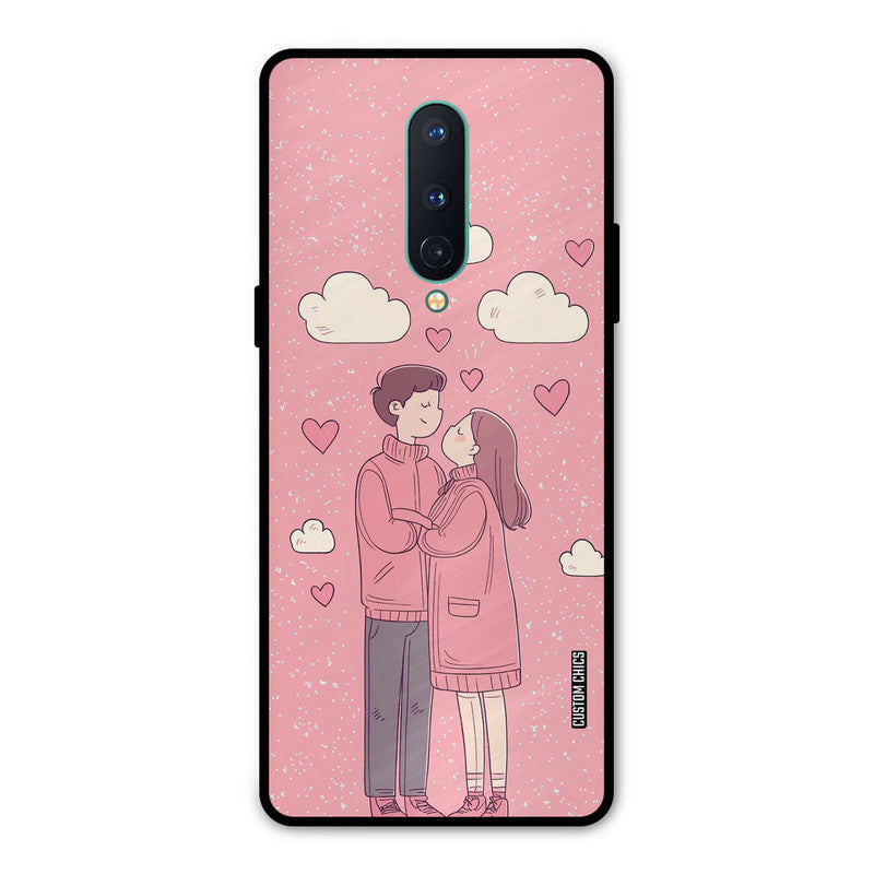 Cute Couple Together Oneplus 8 Mobile Back Cover - Cute PrintShield Case