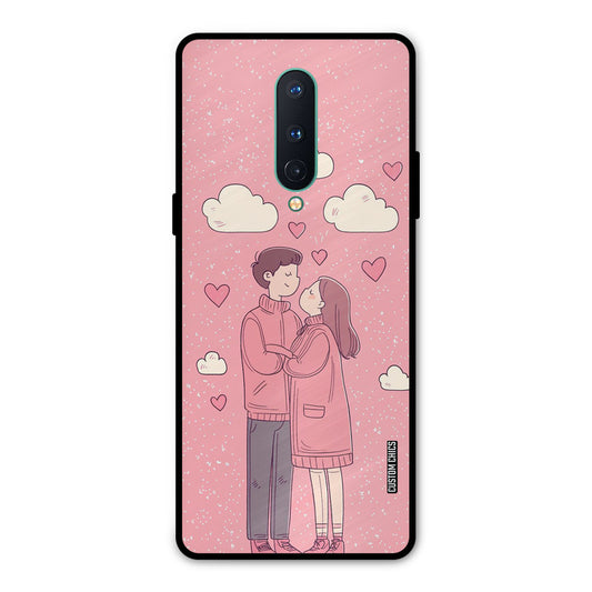 Cute Couple Together Oneplus 8 Mobile Back Cover - Cute PrintShield Case